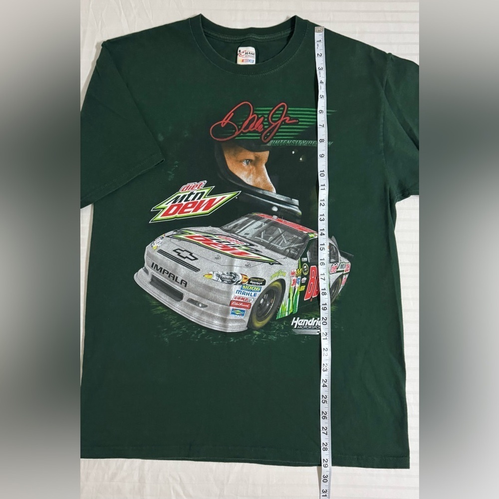 Dale Earnhardt Jr 88 Mountain Dew NASCAR Racing T-Shirt Chase Green Med-Large - Picture 4 of 7